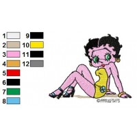 Betty Boop Embroidery Design 5